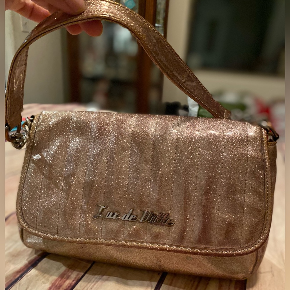 Lux de ville retro glitter pinup rockabilly good condition mini gambler tote